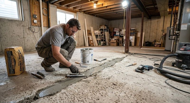 Cracked Basement Floor Repair in Berkeley, CA